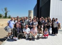 Un grup de famílies franceses visita el Centre d’Informació d’ANAV a CN Ascó
