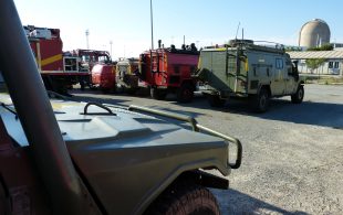 La Unidad Militar de Emergencias participa en un ejercicio de entrenamiento en la central nuclear Vandellós II